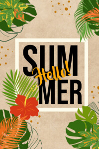 Hello Summer Poster Design 2024 Template | PosterMyWall