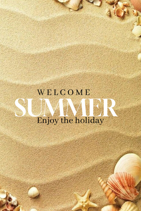 Hello Summer Poster template