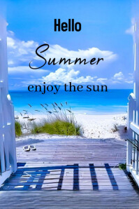 Hello Summer  Poster Plakat template