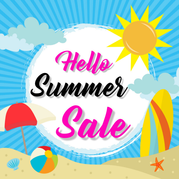 Hello summer sale Template | PosterMyWall