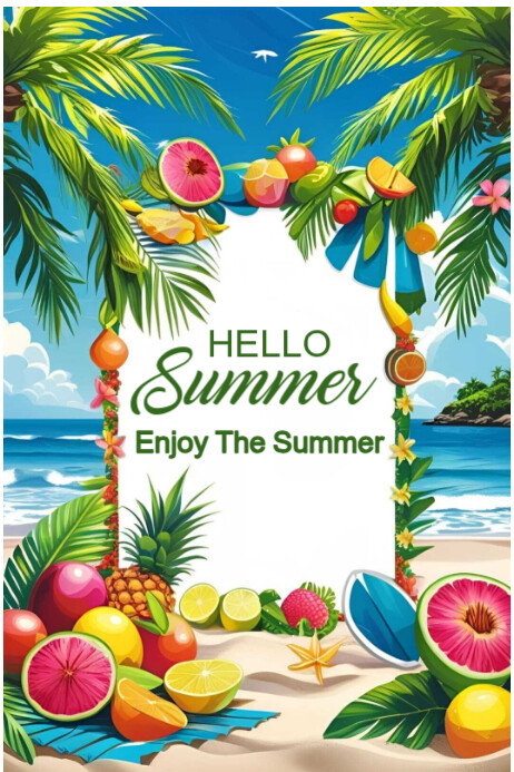 Hello Summer template 2025 Poster