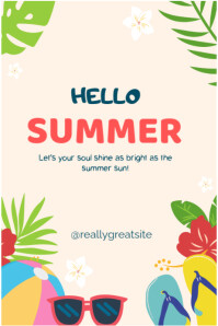 Hello summer template 2025 Plakat