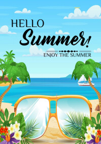 Hello summer template 2025 A4
