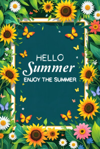 Hello Summer Template 2025 Banner 4' × 6'