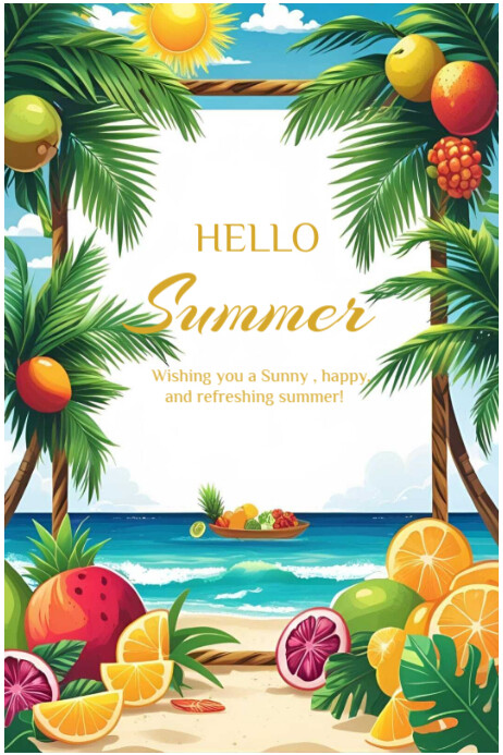 Hello summer template 2025 Iphosta