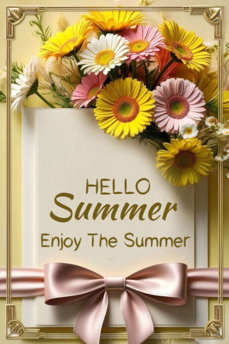Hello Summer template 2025 Plakkaat