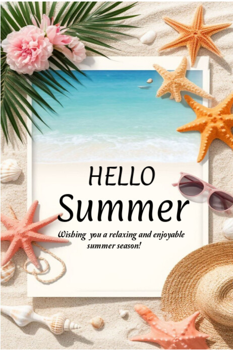 Hello summer template 2025 Poster