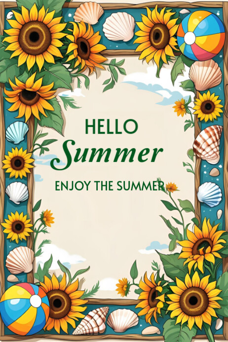 Hello Summer Template 2025 Плакат