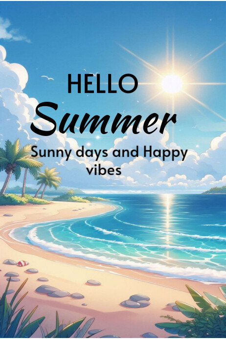 Hello summer template 2025 Poster