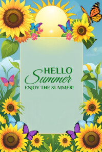Hello Summer template 2025 Banner 4' × 6'