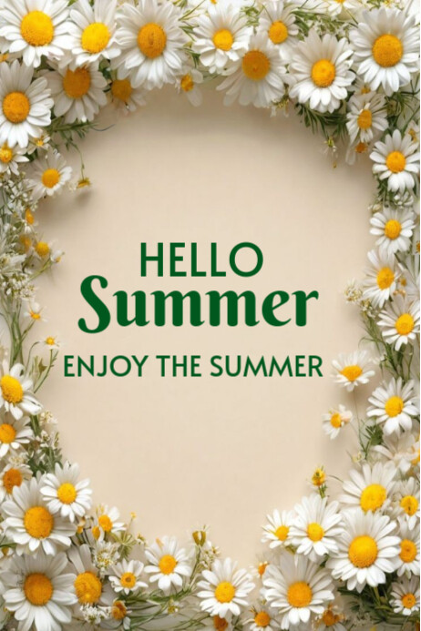 Hello Summer template 2025 Plakkaat