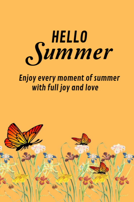 Hello Summer template 2025 Plakkaat
