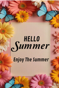 Hello Summer template 2025 Poster