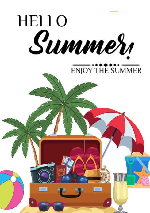 Hello summer template 2025 A4