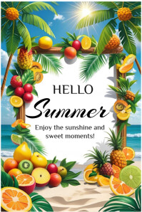 Hello summer template 2025 Póster