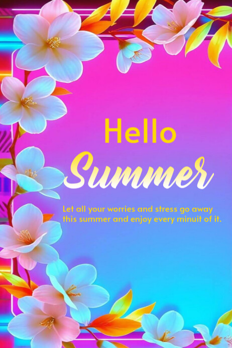 Hello summer template 2025 โปสเตอร์