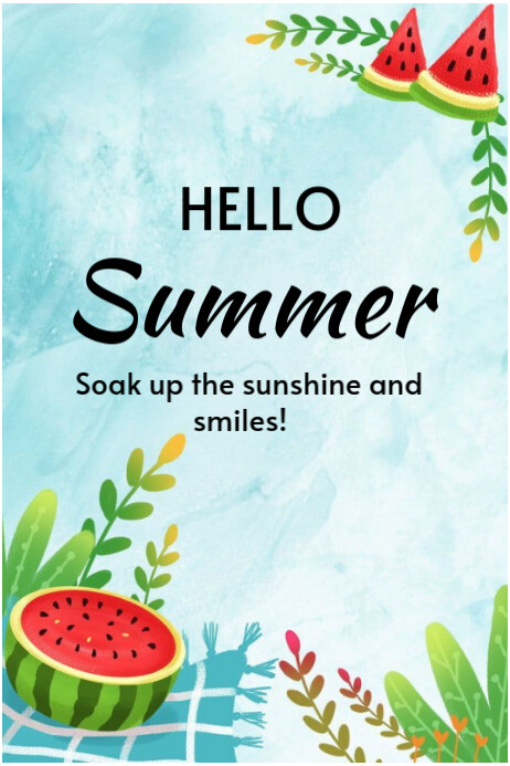 Hello summer template 2025 โปสเตอร์