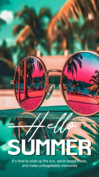 Turquoise Summer Vibes История на Instagram Template