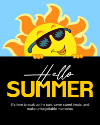 Hello summer template Instagram Portrait