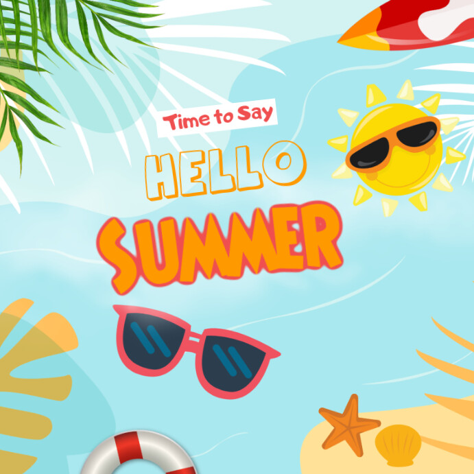 Plantilla de Hello Summer Template For Instagram Post | PosterMyWall