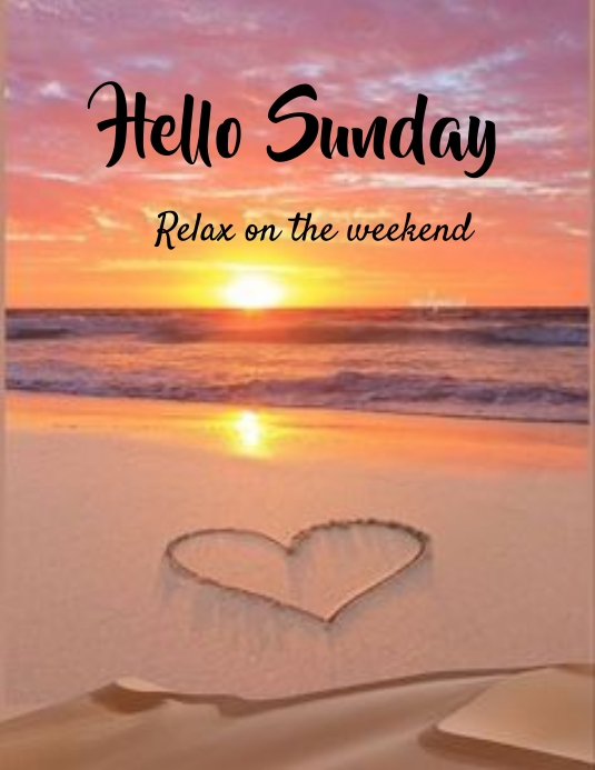 Copy of Hello sunday | PosterMyWall