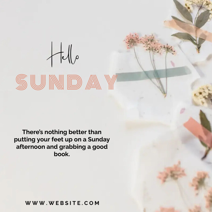 Hello Sunday Spring Hello Sunday Greetings Design Template | PosterMyWall