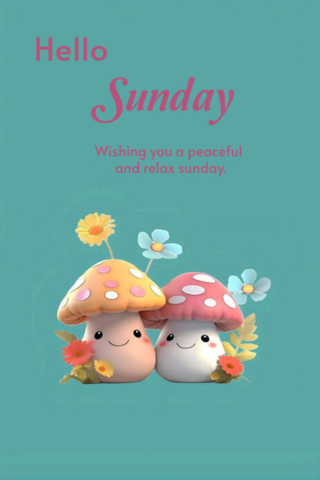 Hello Sunday template 2025 Poster