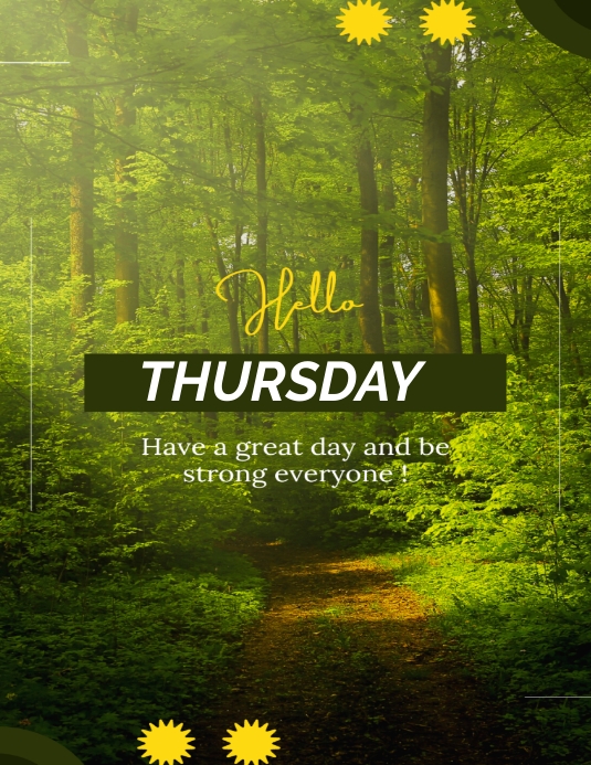Hello Thursday Template | PosterMyWall