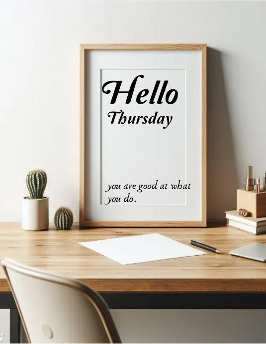 Hello Thursday Template | PosterMyWall