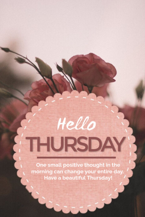 Hello Thursday Template | PosterMyWall
