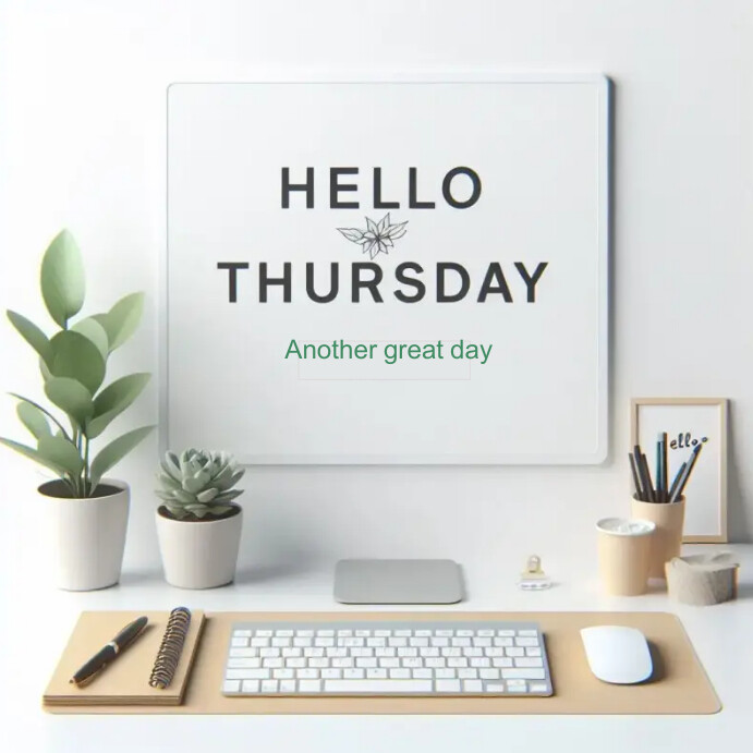 Hello Thursday Template | PosterMyWall