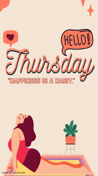 Thursday Design Hello Thursday Template | PosterMyWall