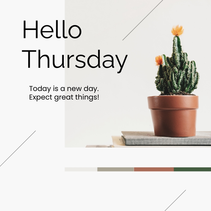 Hello Thursday Template | PosterMyWall
