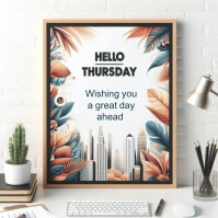Hello Thursday Template | PosterMyWall