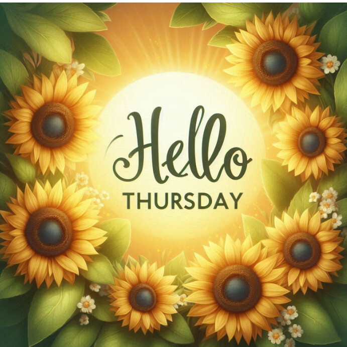 Hello Thursday Sticker Plantilla de Hello Thursday | PosterMyWall