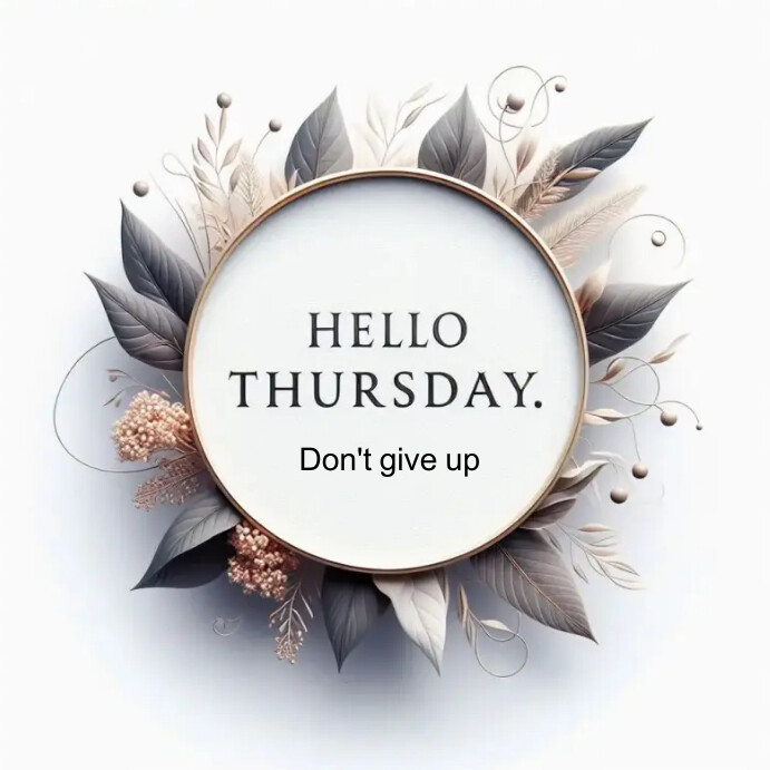 Hello Thursday Template | PosterMyWall