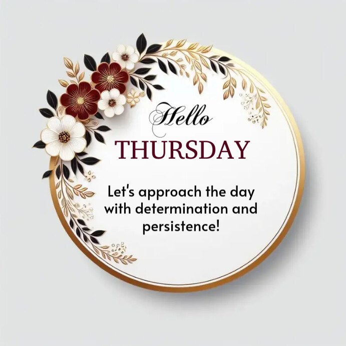 Hello Thursday flyer Template | PosterMyWall
