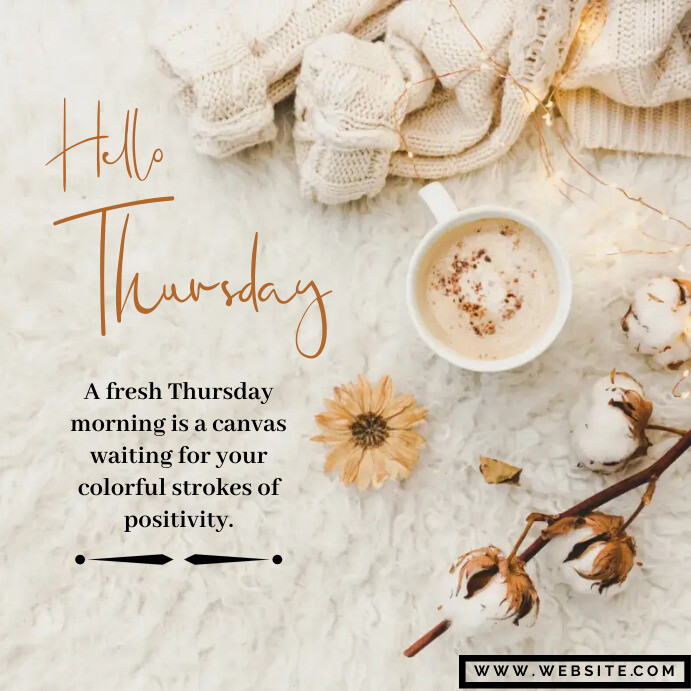 Hello Thursday Greetings Template | PosterMyWall