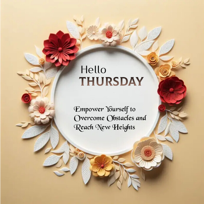 Hello Thursday template design | PosterMyWall
