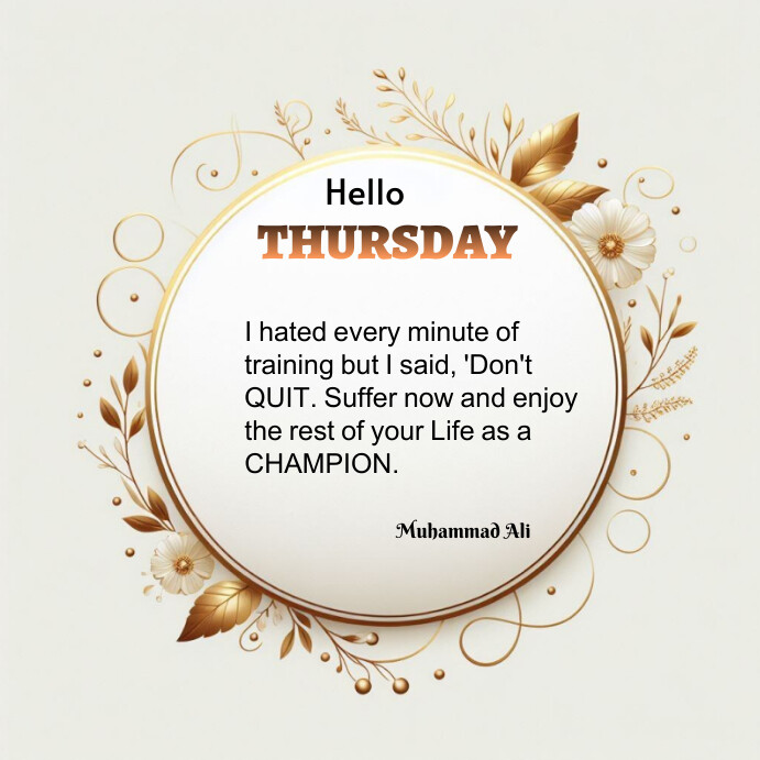 Hello Thursday template design | PosterMyWall