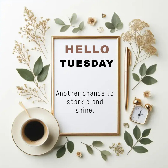 Hello Tuesday template | PosterMyWall