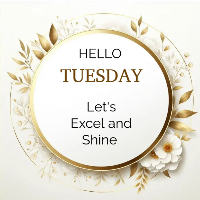 Hello Tuesday template | PosterMyWall
