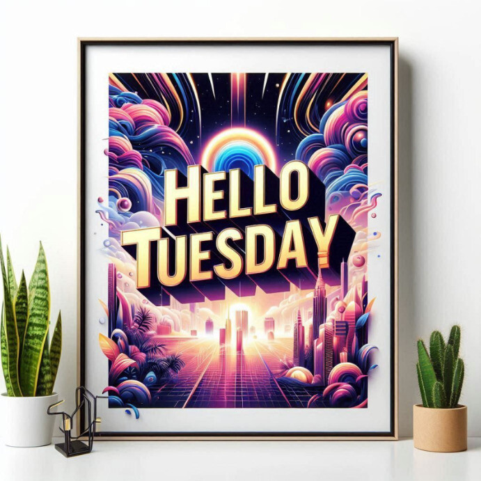Hello Tuesday Vibes Instagram Post Template | PosterMyWall