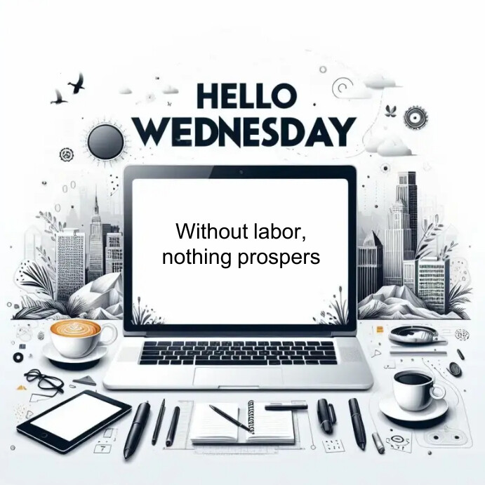Hello Wednesday Template | PosterMyWall