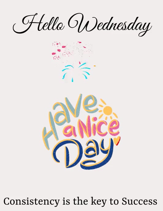 Hello Wednesday Letters hello wednesday Template | PosterMyWall
