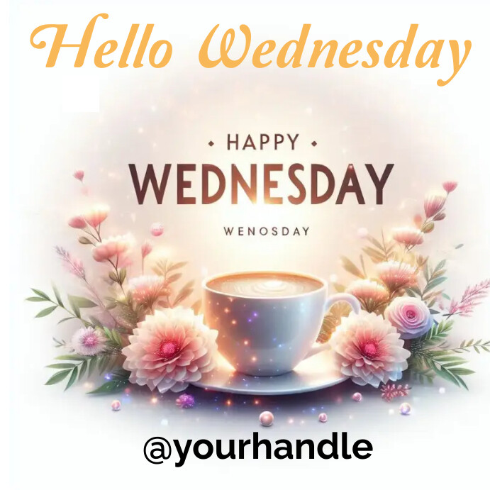 Hello Wednesday Letters Hello Wednesday Designs Template | PosterMyWall