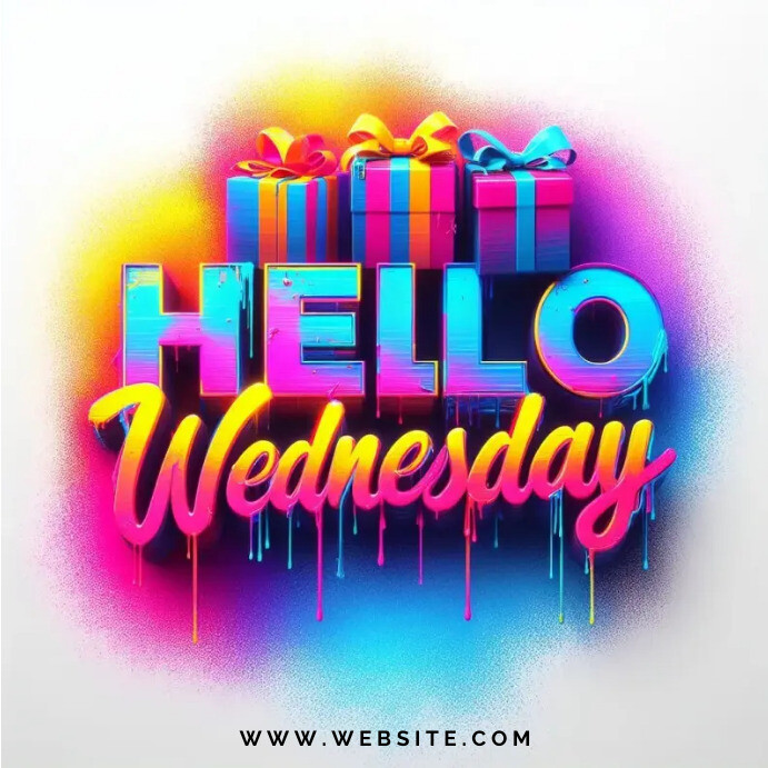 Hello Wednesday Template | PosterMyWall