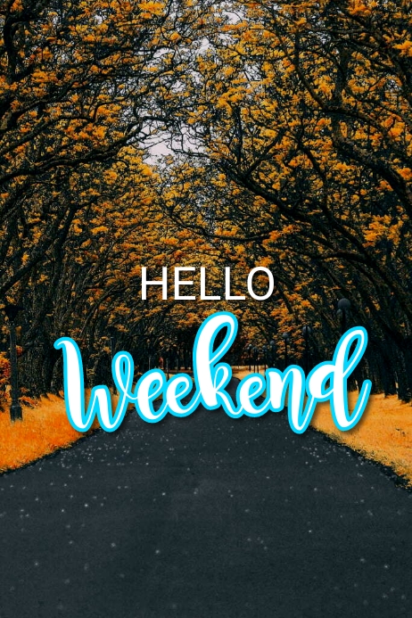 Hello weekend, weekend flyers Plakat template