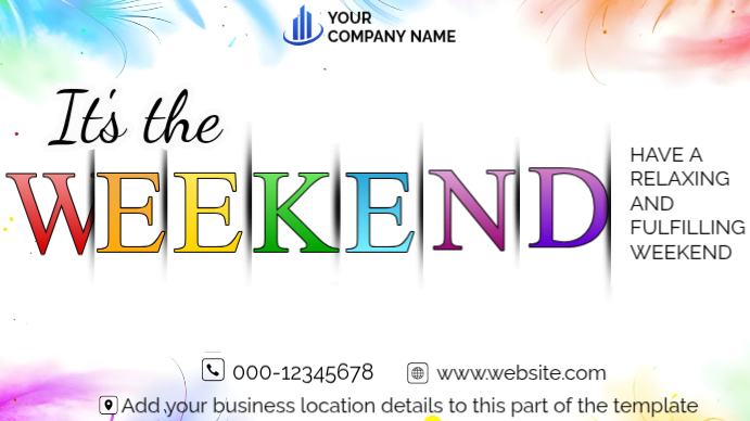 Hello weekend happy weekend for business and companies online social ...