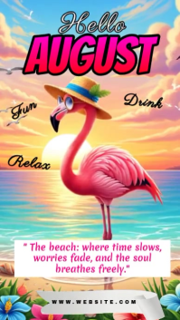Hello Welcome August video História do Instagram template